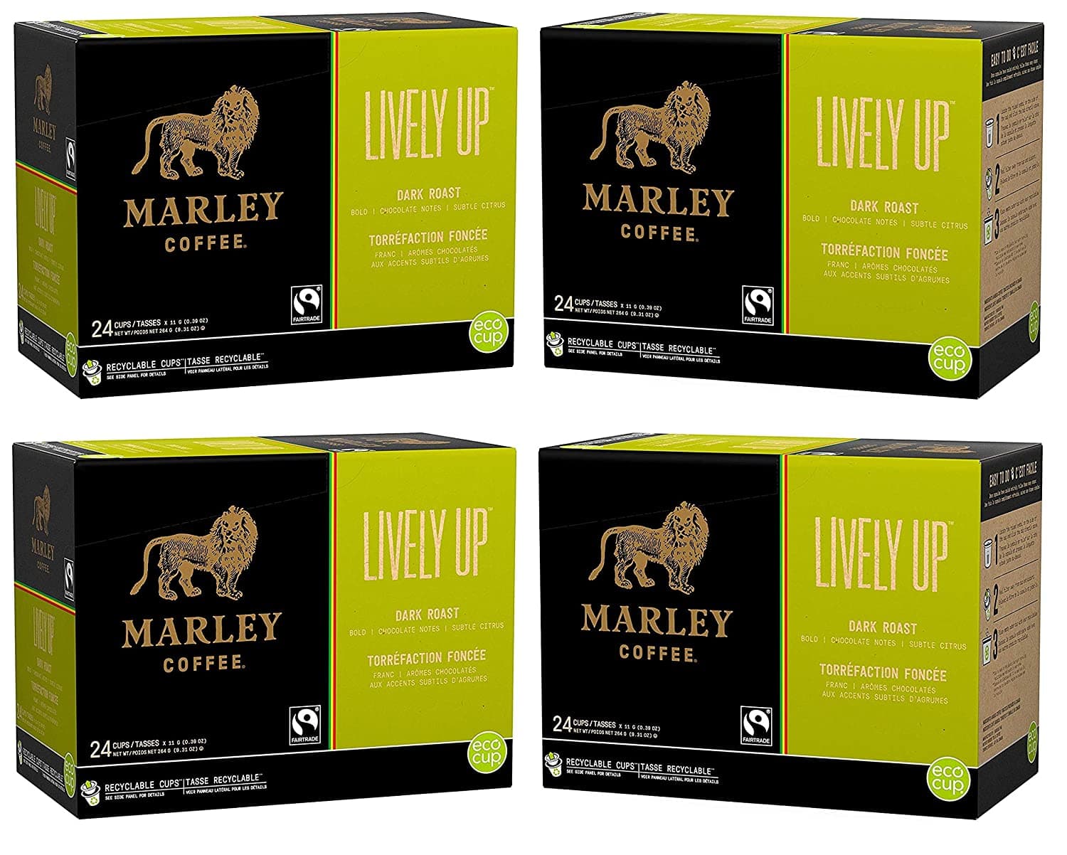 Marley Coffee, Lively Up!, Single Serve RealCup Organic Espresso Roast, for Keurig K-Cup Brewers, 96 Count 2