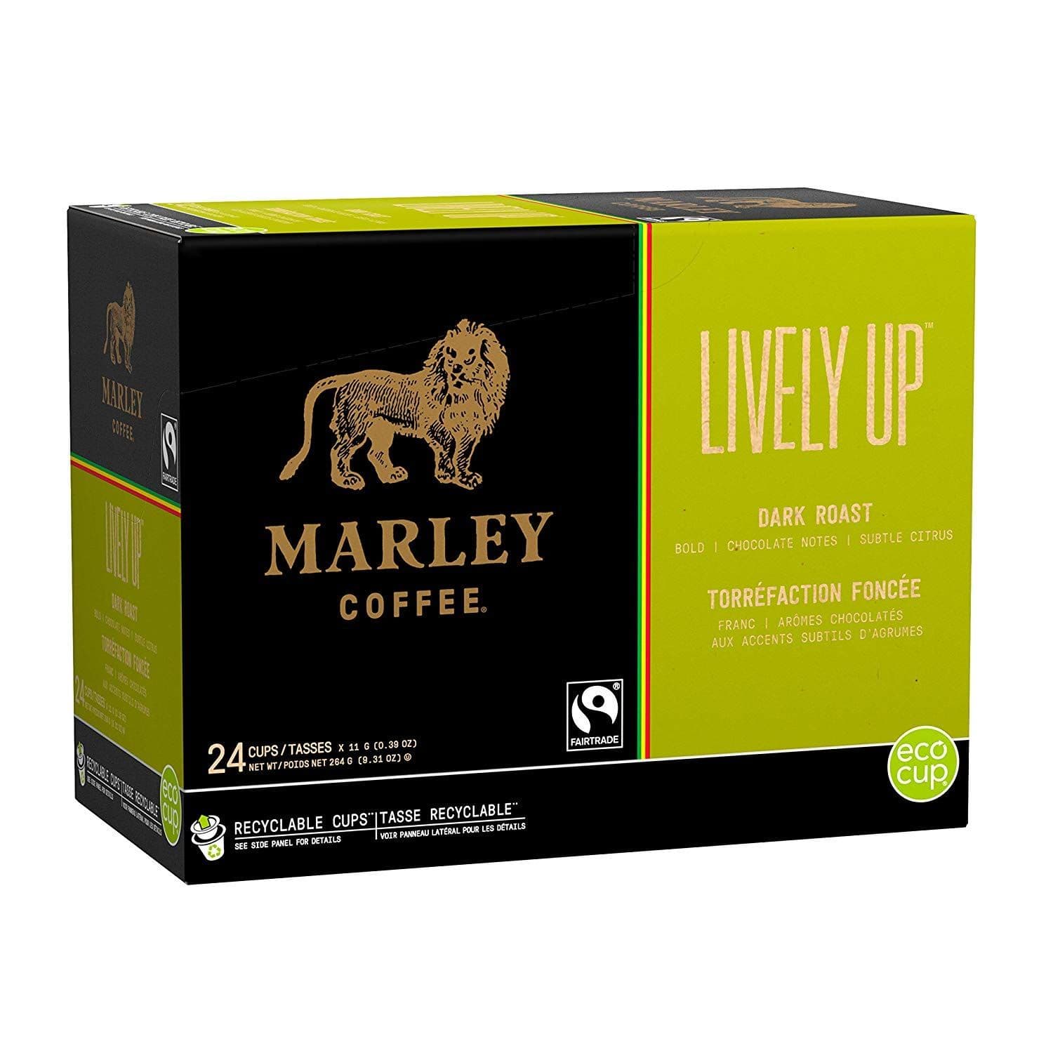 Marley Coffee, Lively Up!, Single Serve RealCup Organic Espresso Roast, for Keurig K-Cup Brewers, 96 Count 3