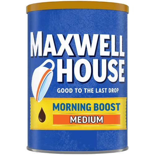 Maxwell House Morning Boost Medium Roast Ground Coffee with a Boost of Caffeine