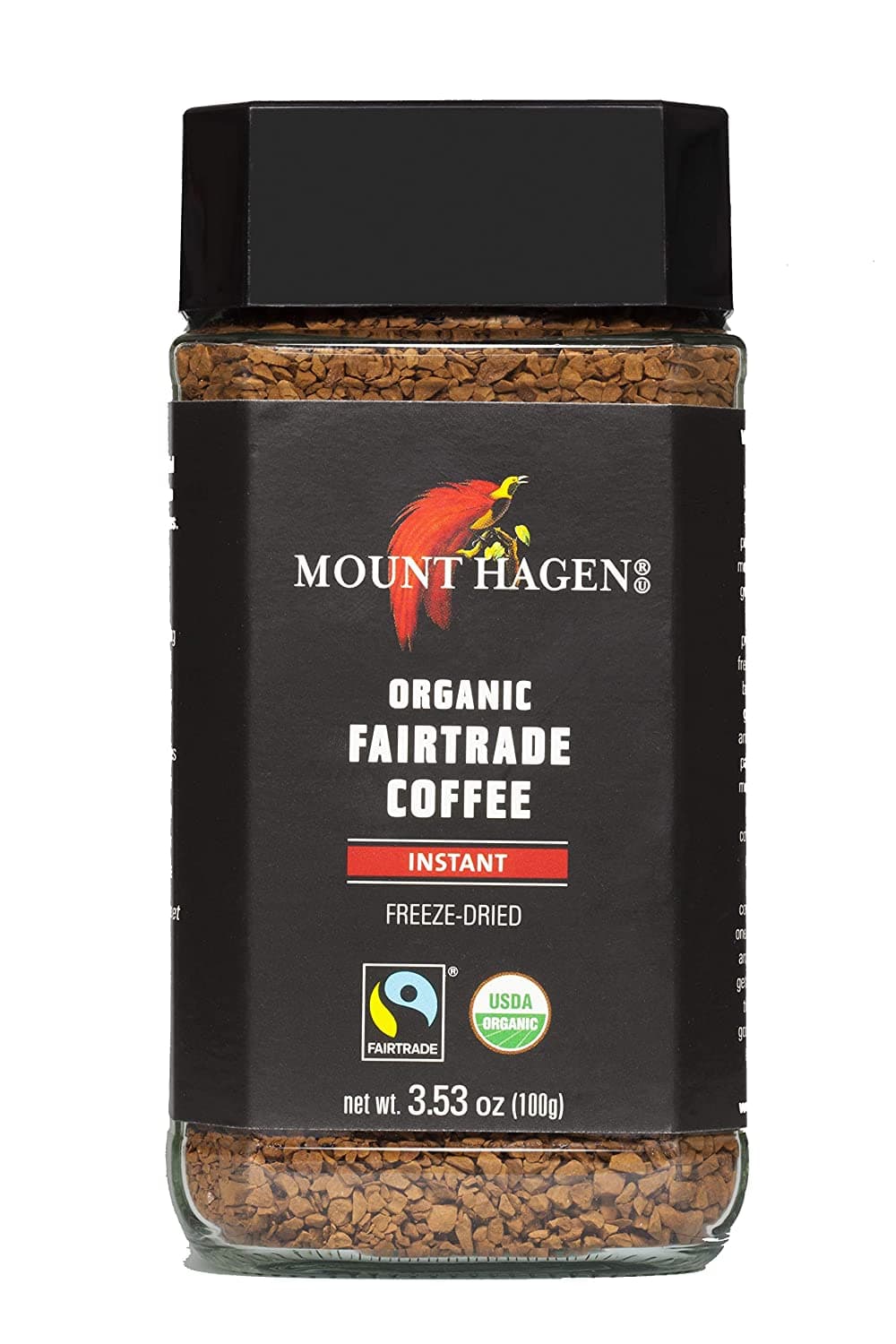 Mount Hagen: Organic café liofiliza Café Instantáneo (Pack of 3 x 3,53 oz) (Pack of 3) 3