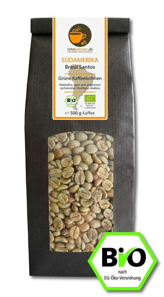 Organic green coffee Brasil Santos