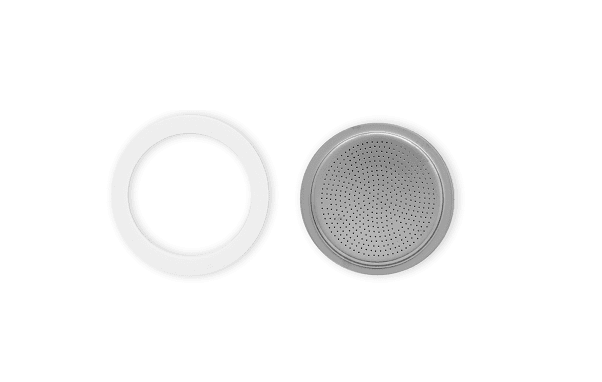 Bialetti - 1 seal + 1 strainer stainless steel jug 4 cups
