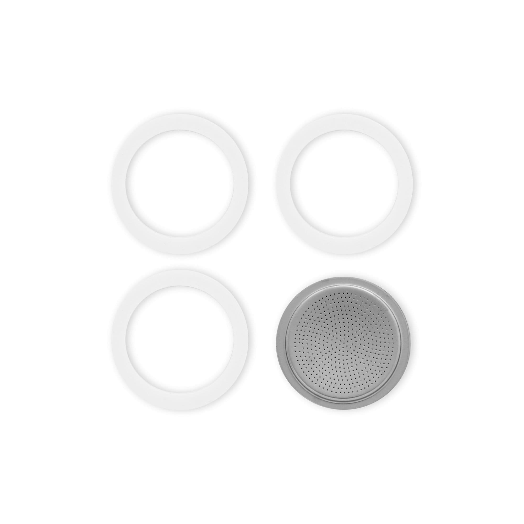 Bialetti - 3 seals + 1 filter screen Aluminum jugs 6 cups 2