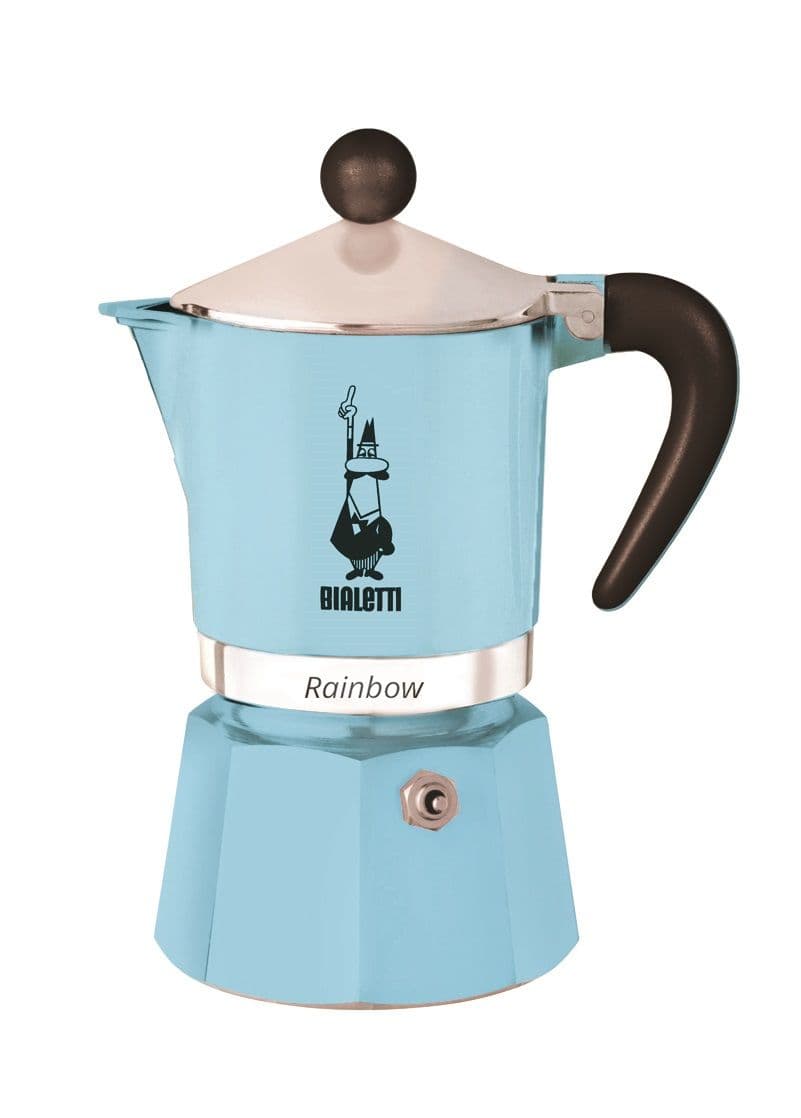 Bialetti - Espresso maker Rainbow 3 cups light blue