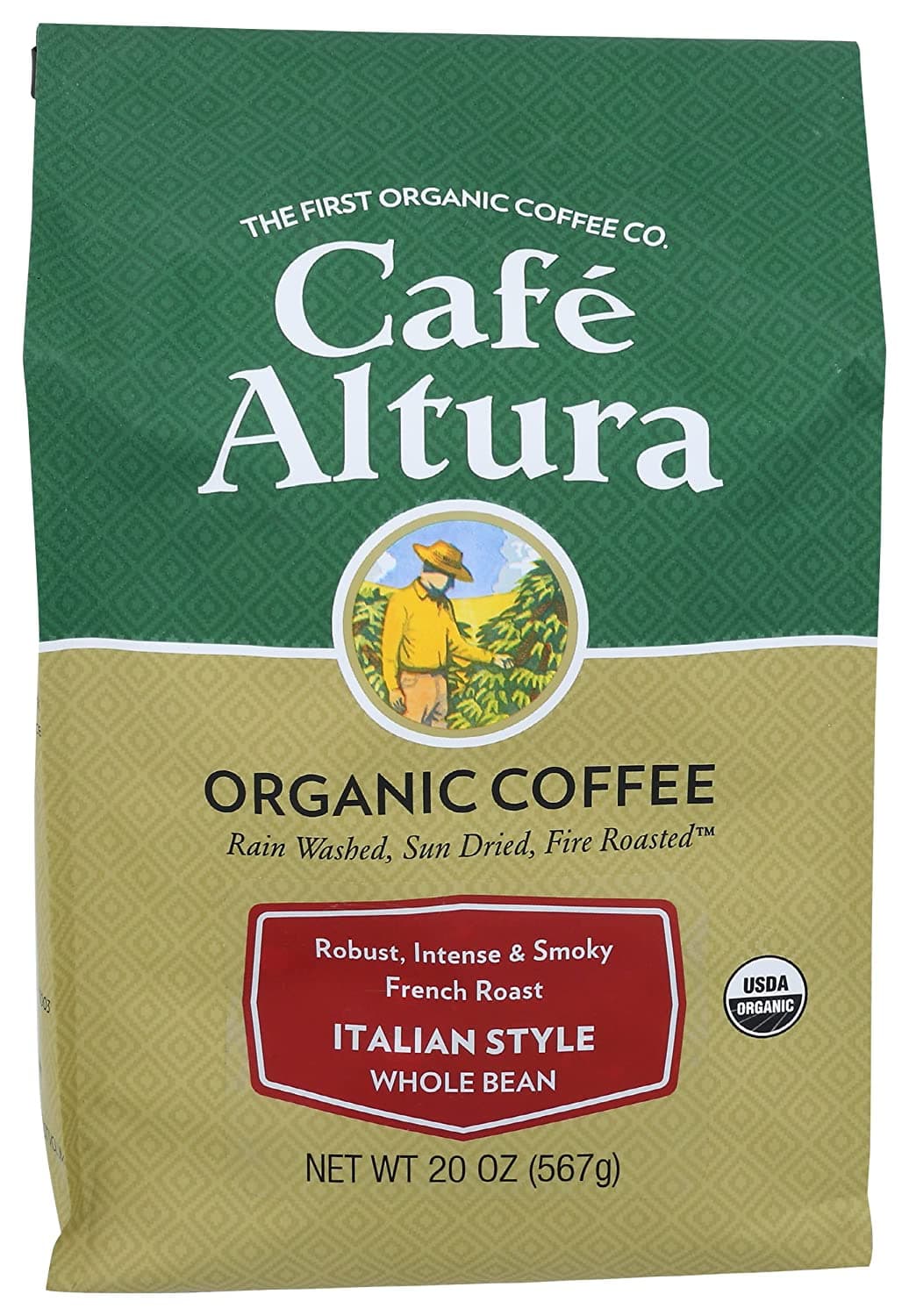 Cafe Altura Organic Coffee, Italian Style, Whole Bean, 1.25 lb