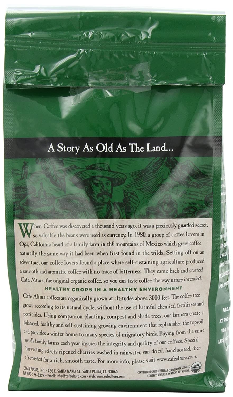 Cafe Altura Whole Bean Organic Coffee, Colombian, 2 Pound 2