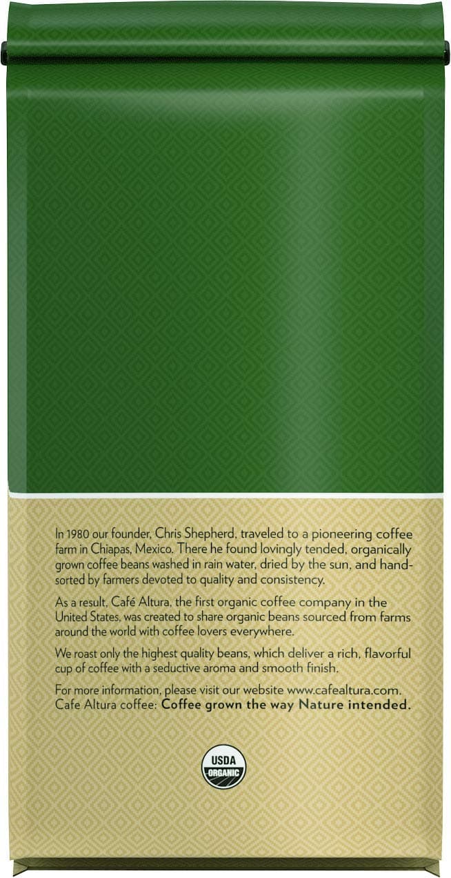 Cafe Altura Whole Bean Organic Coffee, Dark Decaf Roast, 2 Pound 2