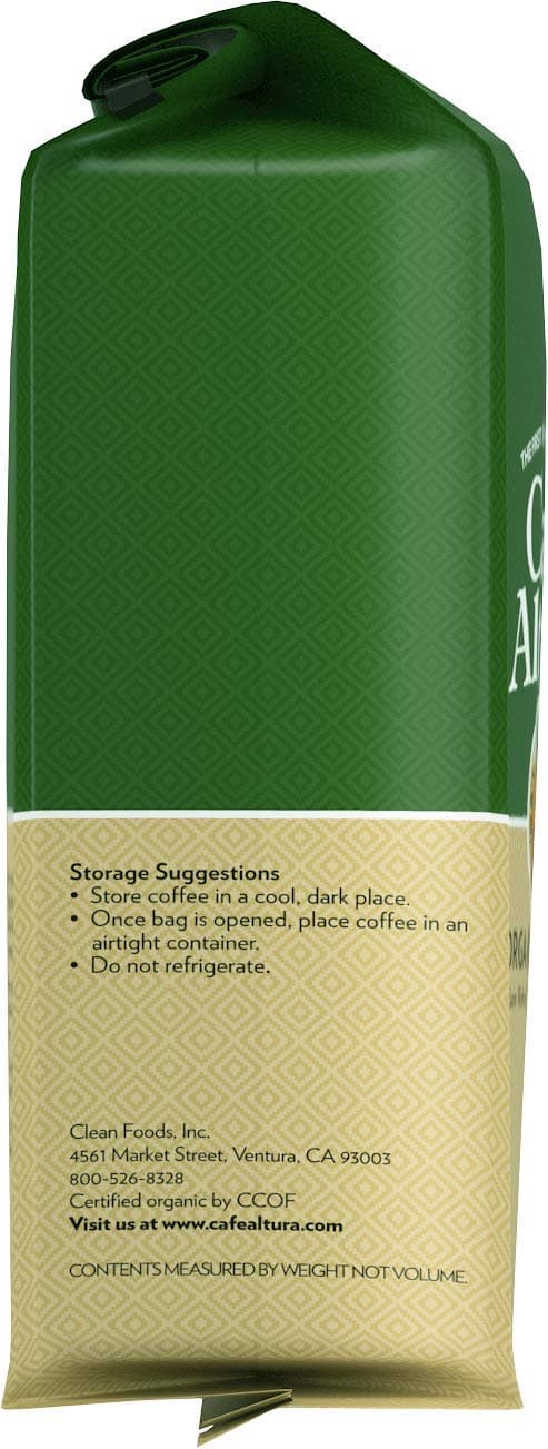 Cafe Altura Whole Bean Organic Coffee, Dark Decaf Roast, 2 Pound 3