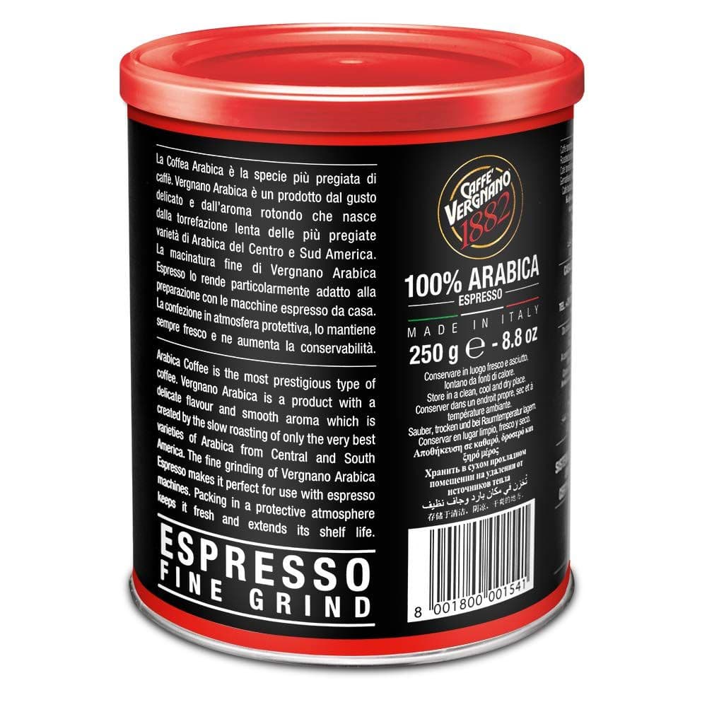 Caffe Vergnano 100% Arabica Espresso Roast, Arabica Fine Ground 8.8 Ounce (Pack of 1) 2
