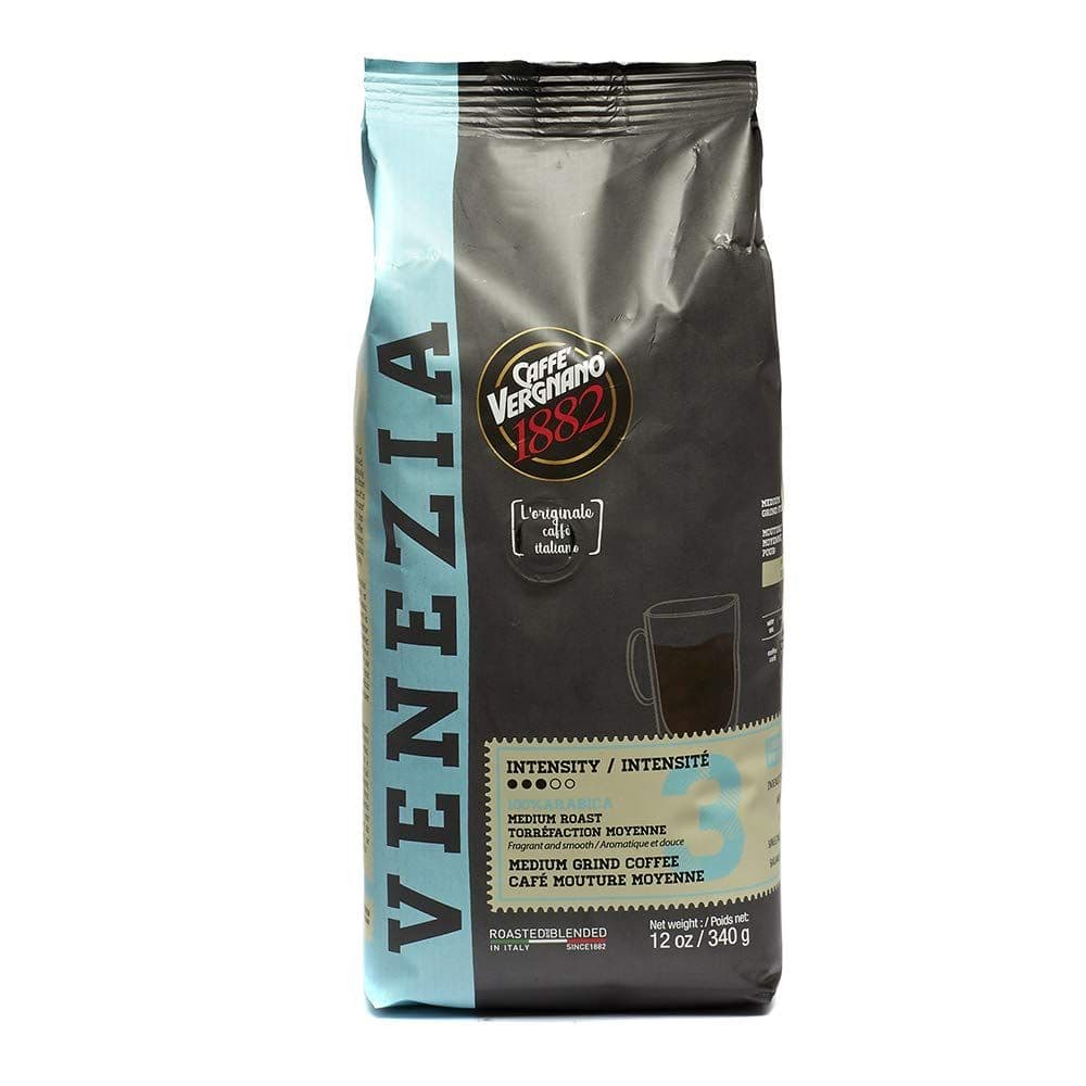 Caffe Vergnano Venezia 100% Arabica Medium Roast Coffee - Medium Grind - 12 oz. - 340g