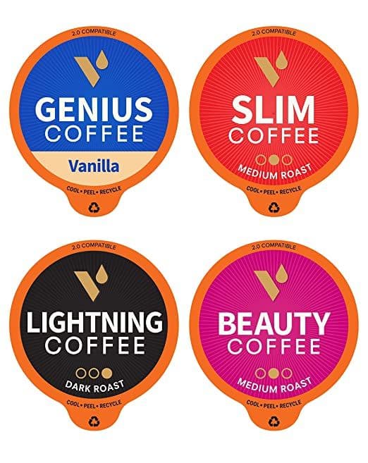 Coffee Variety Pod Sampler Pack (Genius Vanilla, Beauty, Lightning, Slim)