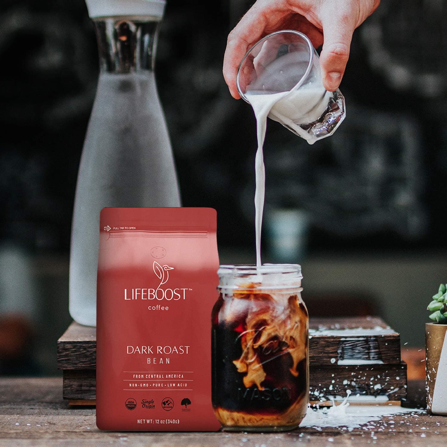 Dark roast whole bean coffee