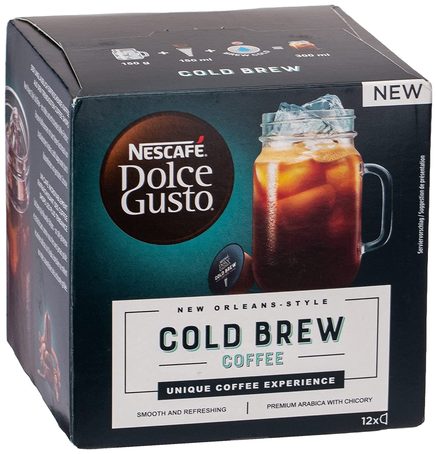 Nescafé Dolce Gusto Cold Brew Coffee Pods, 12 Capsules (12 Servings, 1 Pack)