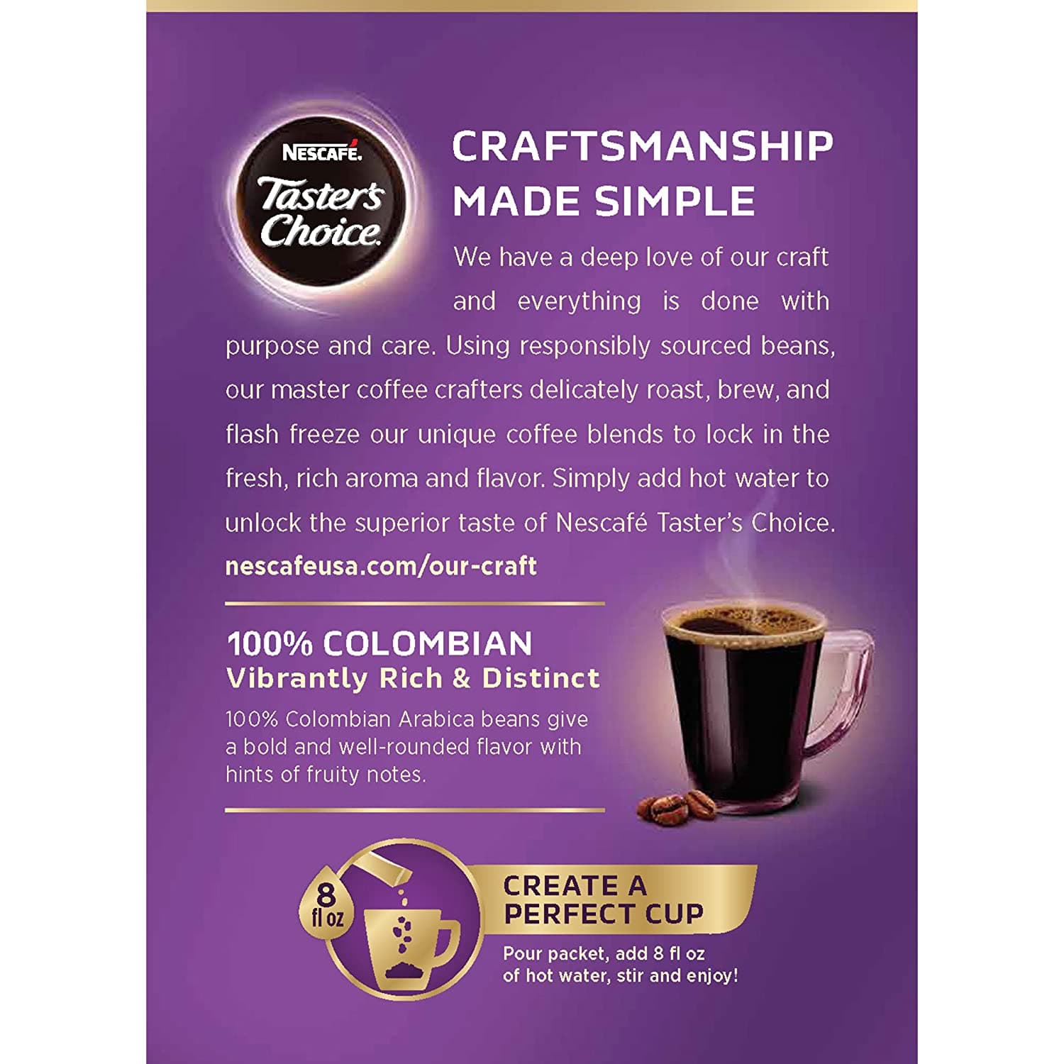 Nescafe Taster's Choice 100% Colombian 16 Piece Instant Coffee Single Serve Sticks, 1.69 oz 2