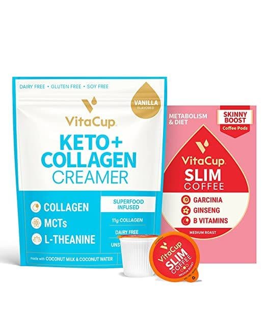 Slim Coffee Pods & Keto + Collagen Vanilla Coffee Creamer Bundle