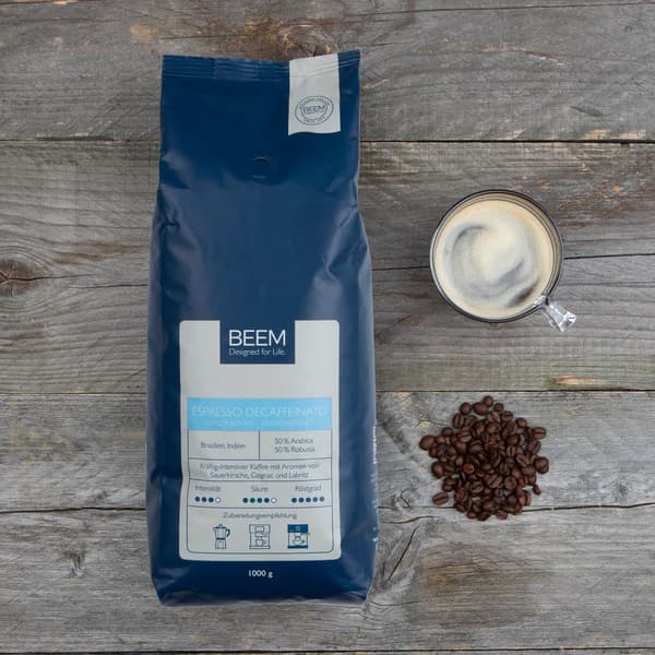 BEEM set of 4 DECAFFEINATO whole beans (4x 1 kg) 4