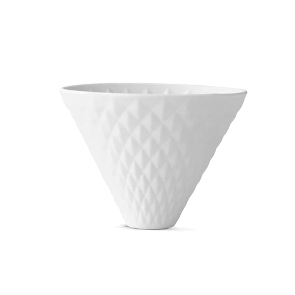 Coffee filter porcelain diamond look