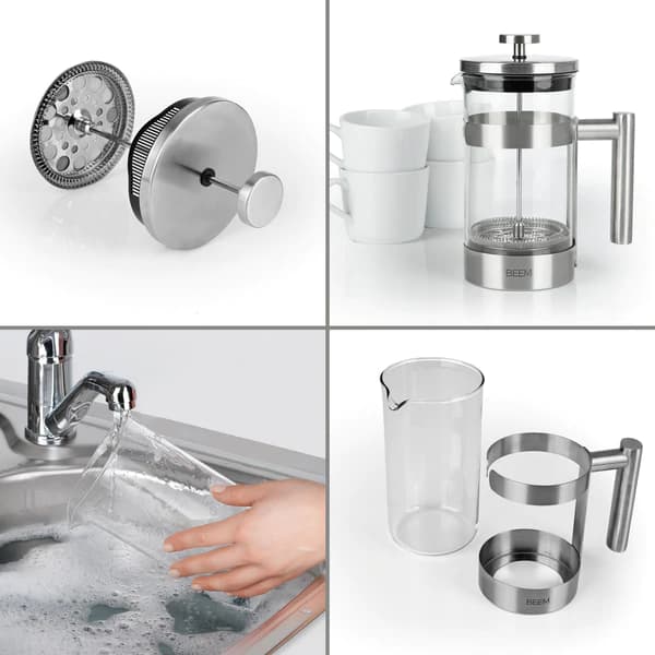 FRENCH PRESS coffee maker – 1L stainless steel 3