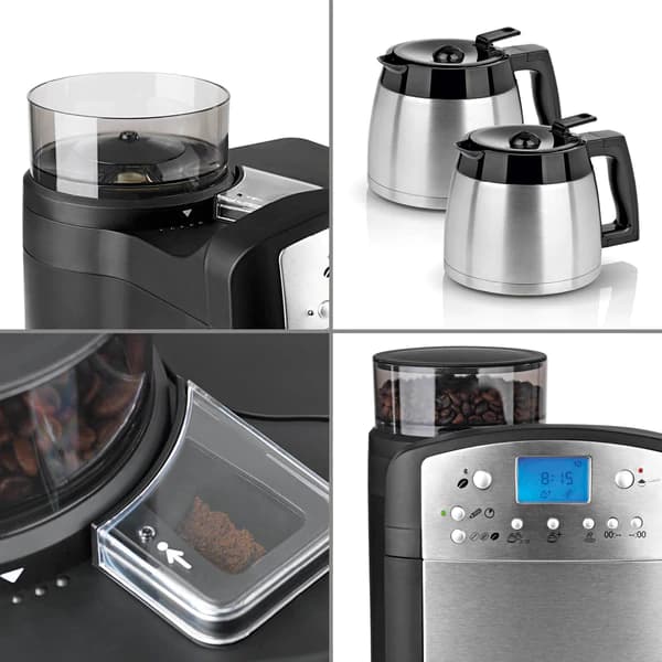 FRESH-AROMA-PERFECT filter coffee machine with grinder - 2x thermo 3