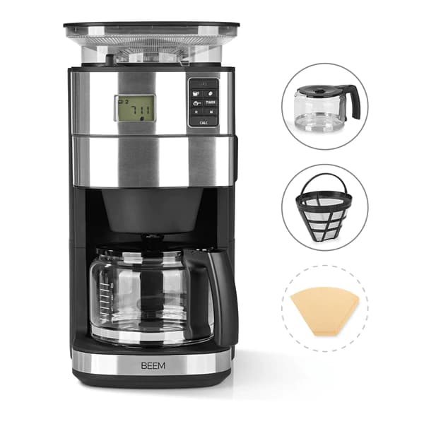 FRESH-AROMA-PERFECT II filter coffee machine with grinder - glass 2