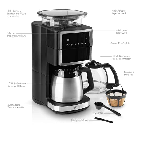 FRESH-AROMA-PERFECT III filter coffee machine with grinder - duo 2