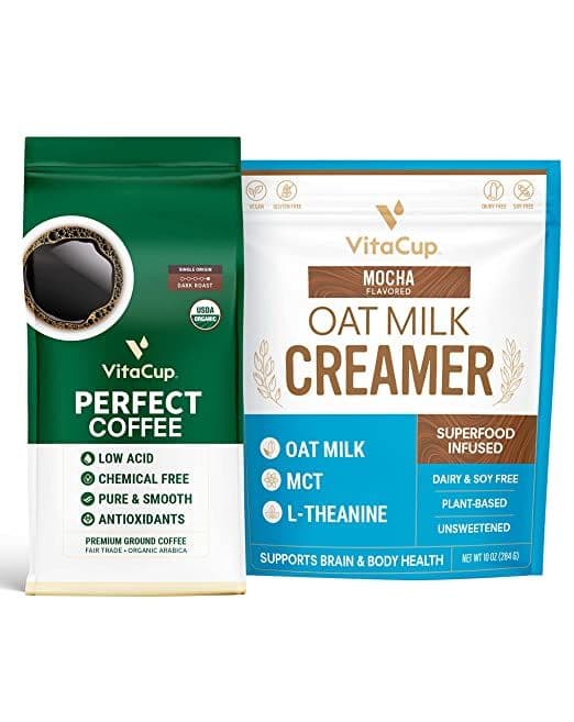 Perfect Low Acid Ground Coffee & Mocha Oat Milk Creamer
