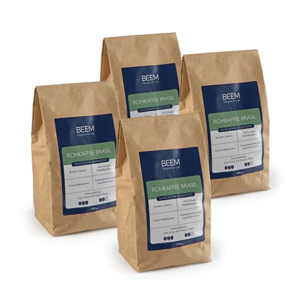 ROHKAFFEE-BRASIL whole beans unroasted - set of 4 (4x 1000g)