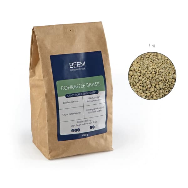 ROHKAFFEE-BRASIL whole beans unroasted - set of 4 (4x 1000g) 2