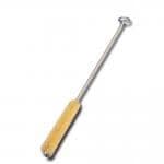 12" Gauge Glass Brush (1/2" Diameter), Wire Handle, Beige Nylon Bristle