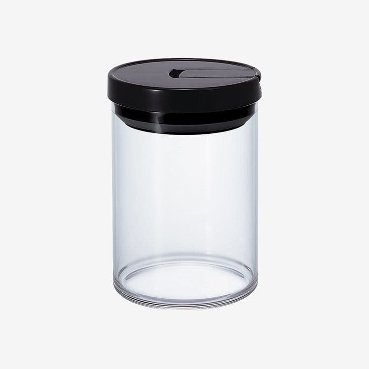 HARIO GLASS CANISTER 800ML (BLACK)