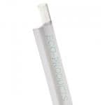 9.5" Renewable & Compostable Clear Jumbo PLA Straw, Wrapped