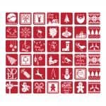 Cruzin Cap - White on Red various Christmas/Holiday Designs