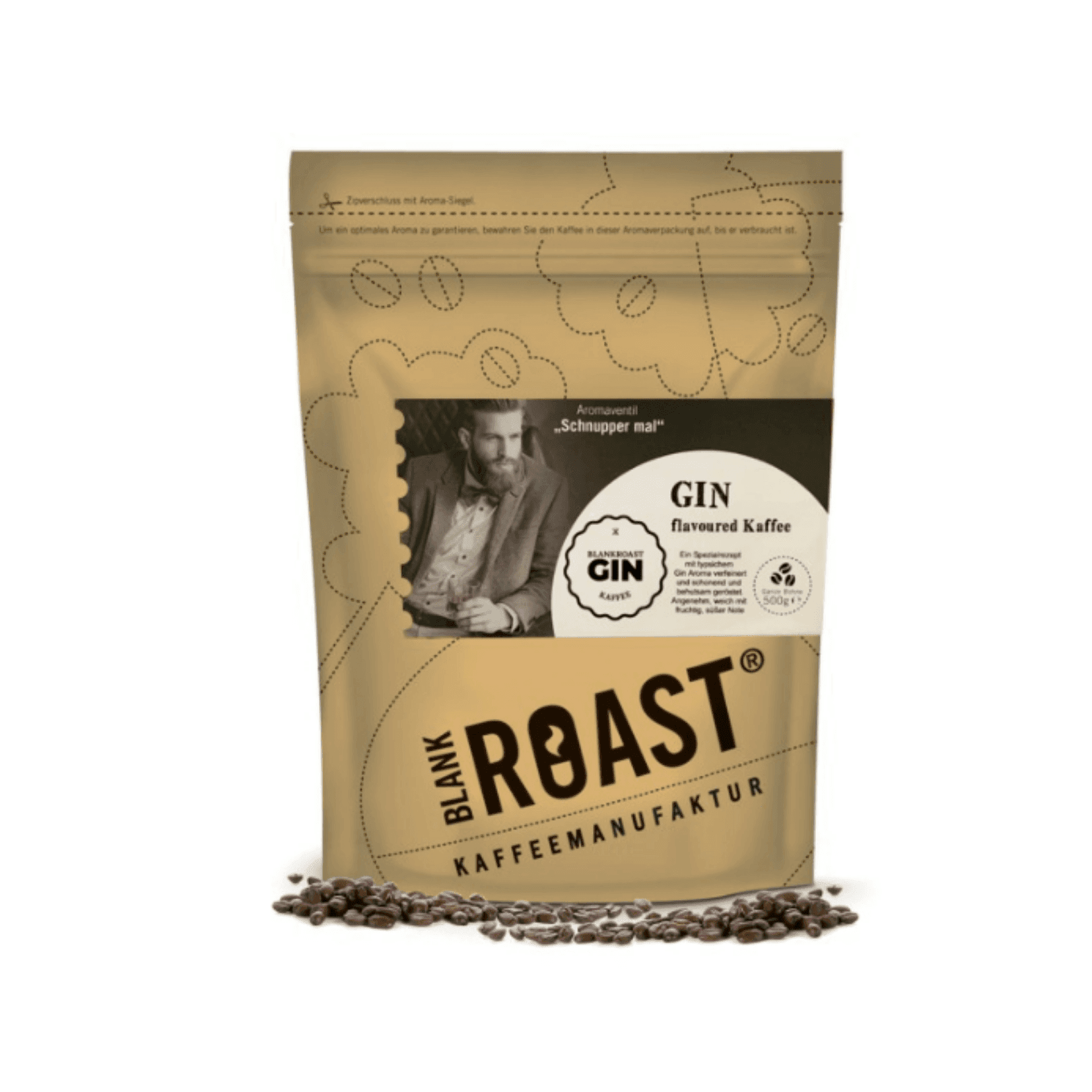 "Gin" cask coffee as flavored Cafe Creme