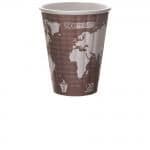 Insulated Renewable & Compostable World Art™ 8 oz. Hot Cup