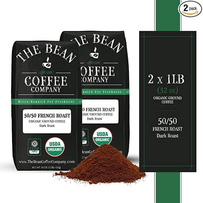 Organic 50/50 French Roast, 50% Decaf