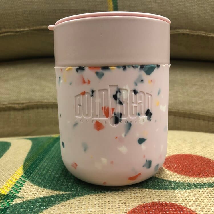 Pink Terazzo Bold Bean Branded Porter Mug