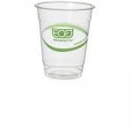 Renewable & Compostable 12 oz. PLA Cold Cup with GreenStripe