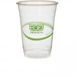 Renewable & Compostable 16 oz. PLA Cold Cup with GreenStripe