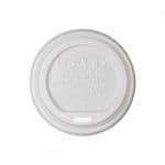 Renewable & Compostable White Lid for 8 oz. cups