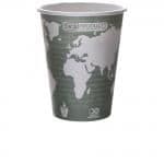 Renewable & Compostable World Art™ 12 oz. Hot Cup