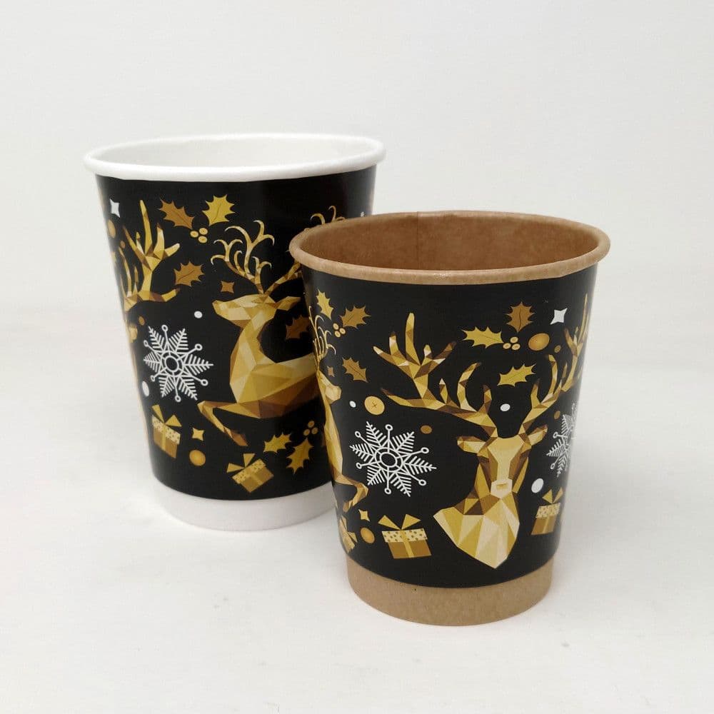 8OZ DOUBLE WALL REINDEER CUPS x 720 5