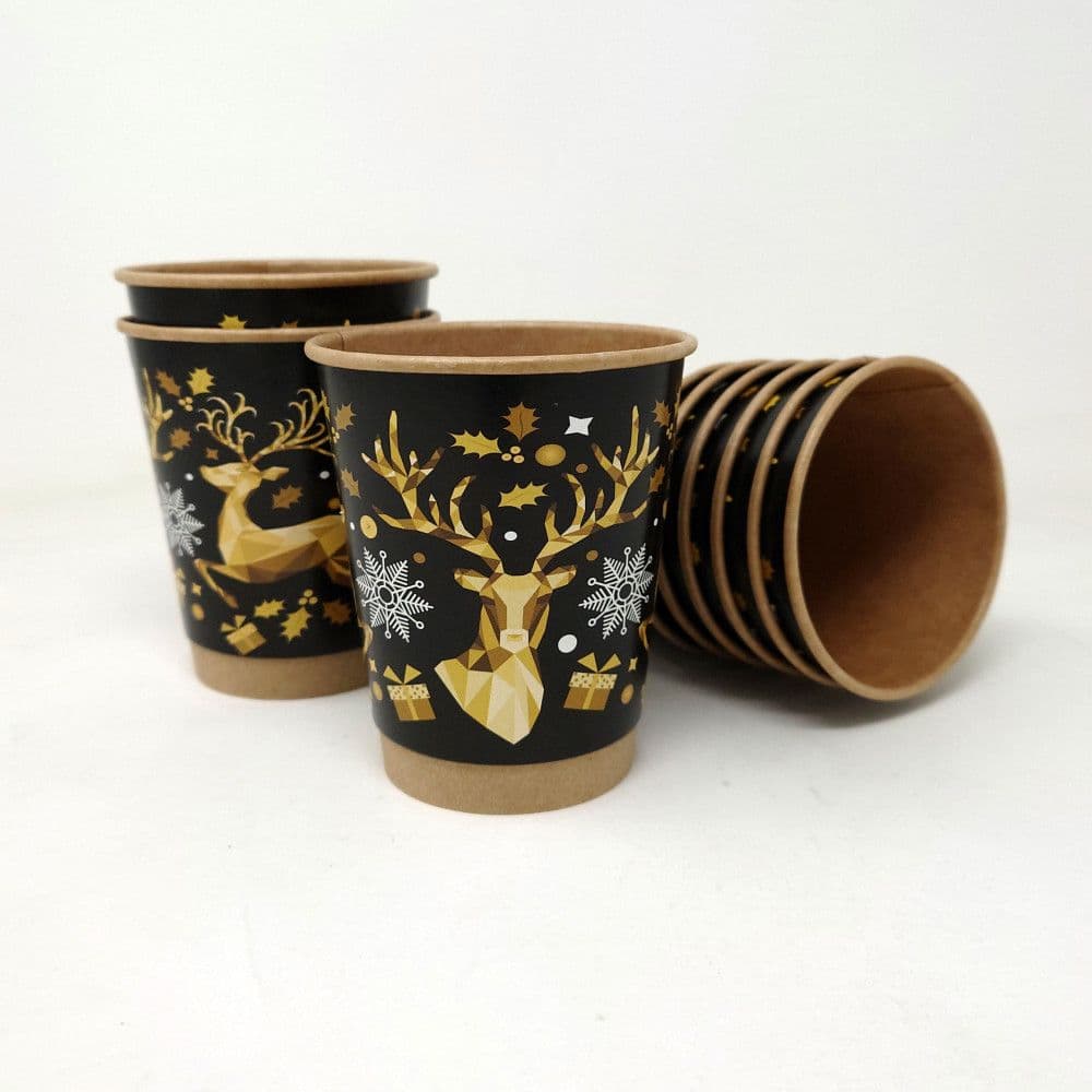 8OZ DOUBLE WALL REINDEER CUPS x 720 6