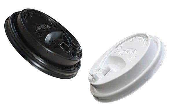 DISPOSABLE COFFEE CUP LIDS - 8oz Black x1000 2