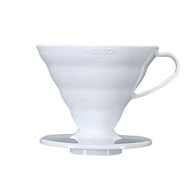 Hario filter attachment V02, ceramic, white