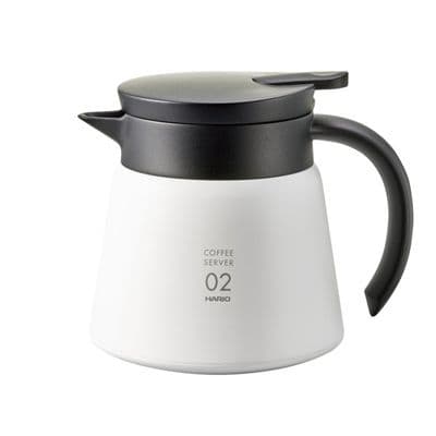 Hario V60 server, 600 ml, stainless steel matt white