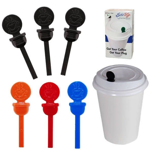 STIX TO GO - COFFEE CUP LID STOPPERS - White x 400 4