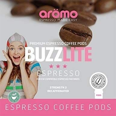 AROMO ESE COFFEE PODS - BUZZ LITE - DECAF FRENCH ROAST X 100 PODS