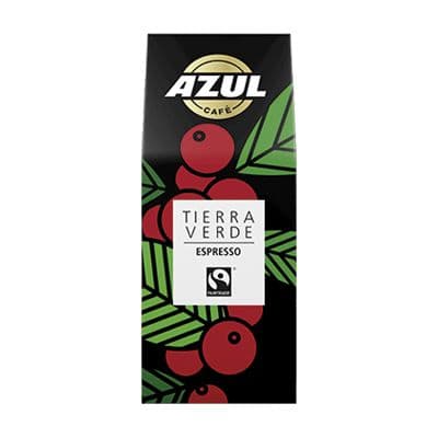 Tierra Verde Espresso, folding box, fair trade, whole beans