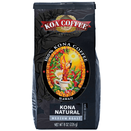 100% KONA NATURAL MEDIUM ROAST WHOLE BEAN COFFEE