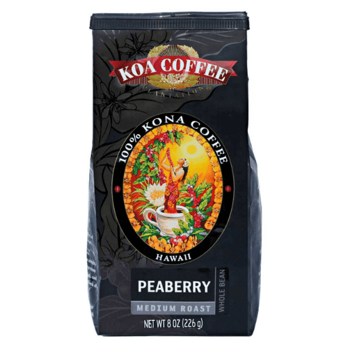 PEABERRY MEDIUM ROAST WHOLE BEAN 100% KONA COFFEE